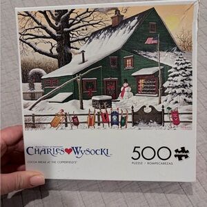 Charles Wysocki “Cocoa Break at the Copperfield’s” 500 Piece Puzzle